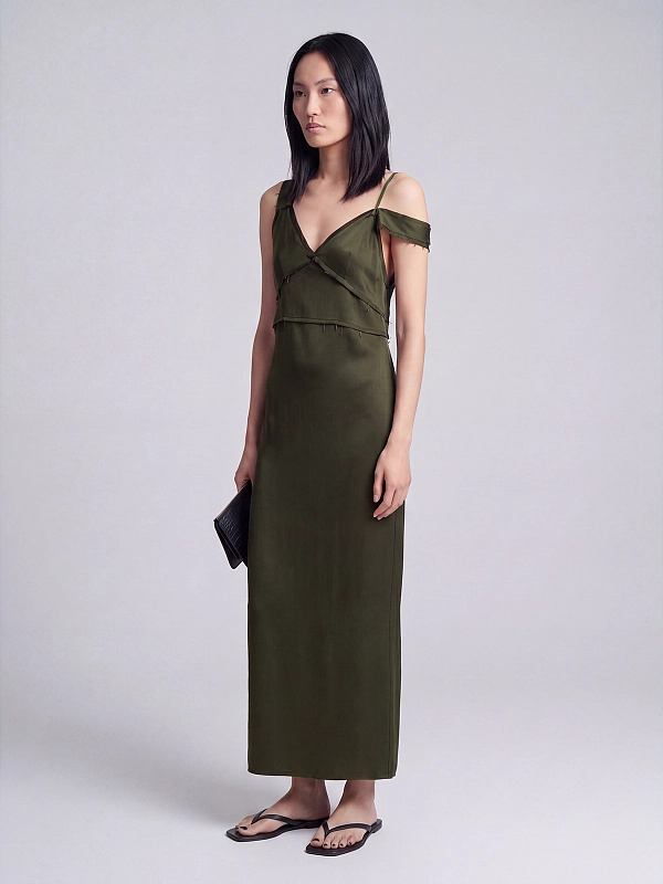 платье TOTEME 262-WRD0338-FB0526-123 цвет зеленый