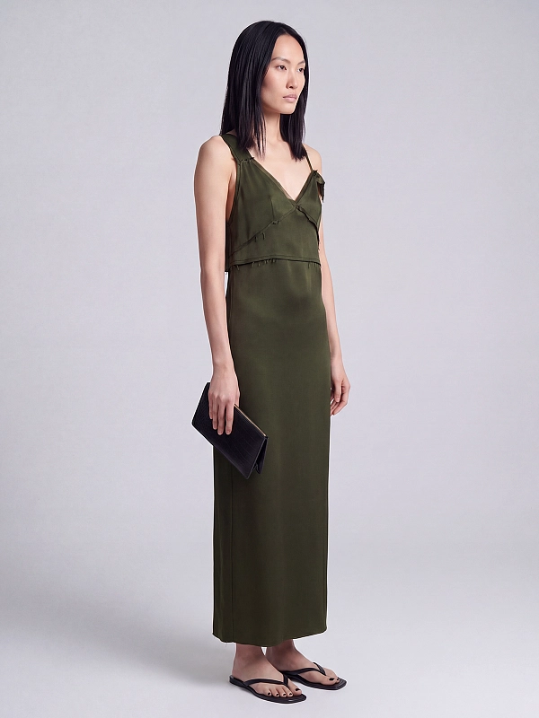 платье TOTEME 262-WRD0338-FB0526-123 цвет зеленый