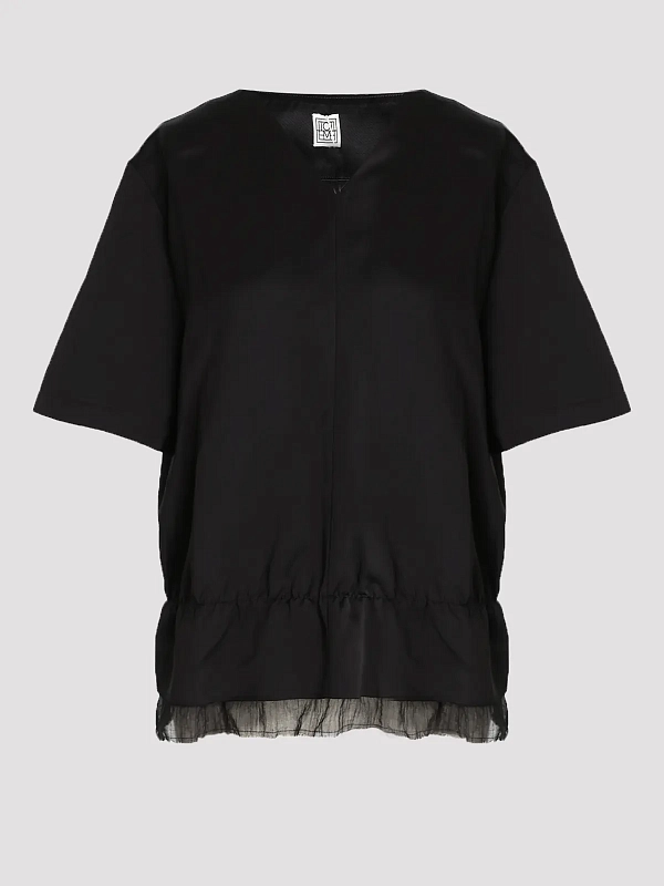 блузка TOTEME 262-WRT0714-FB0623-001 цвет черный