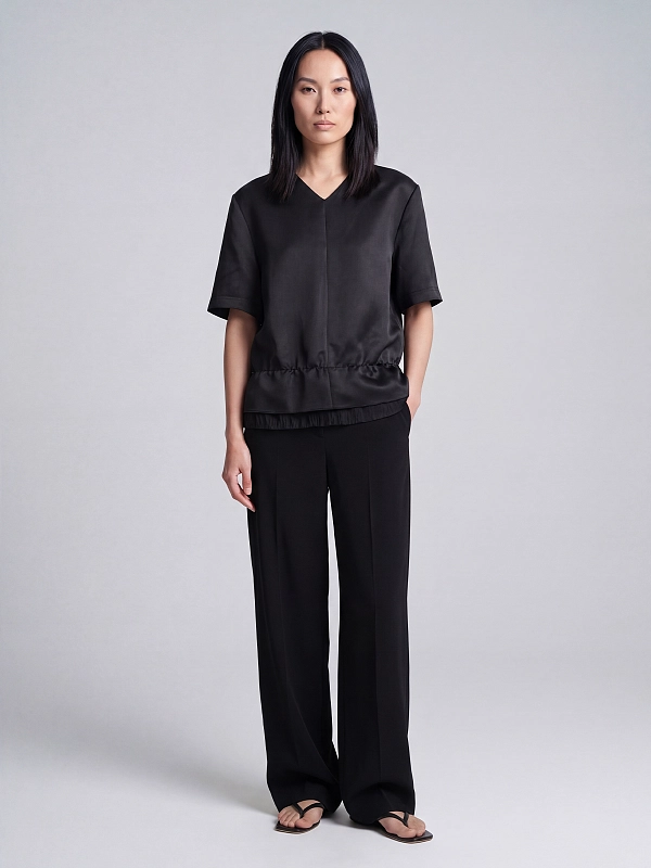 блузка TOTEME 262-WRT0714-FB0623-001 цвет черный