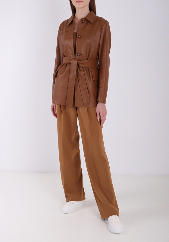 Max Mara жакет кожаный OSTE