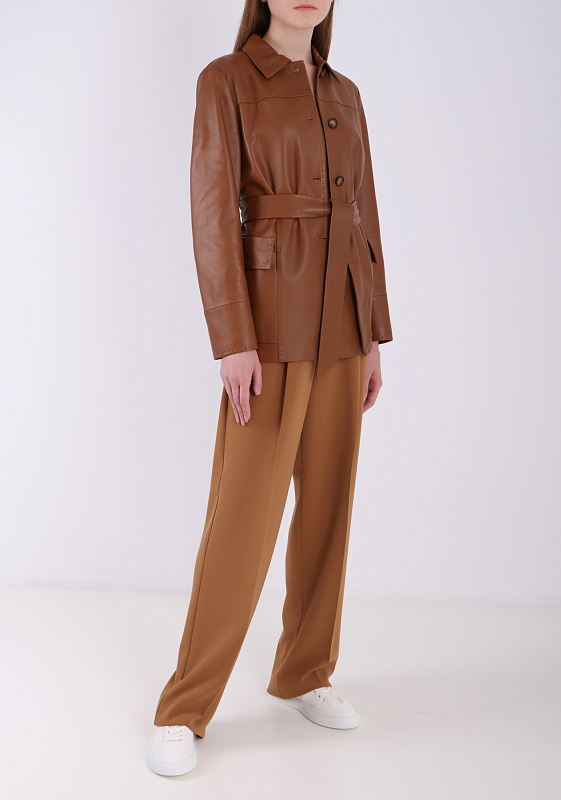 Max Mara жакет кожаный OSTE