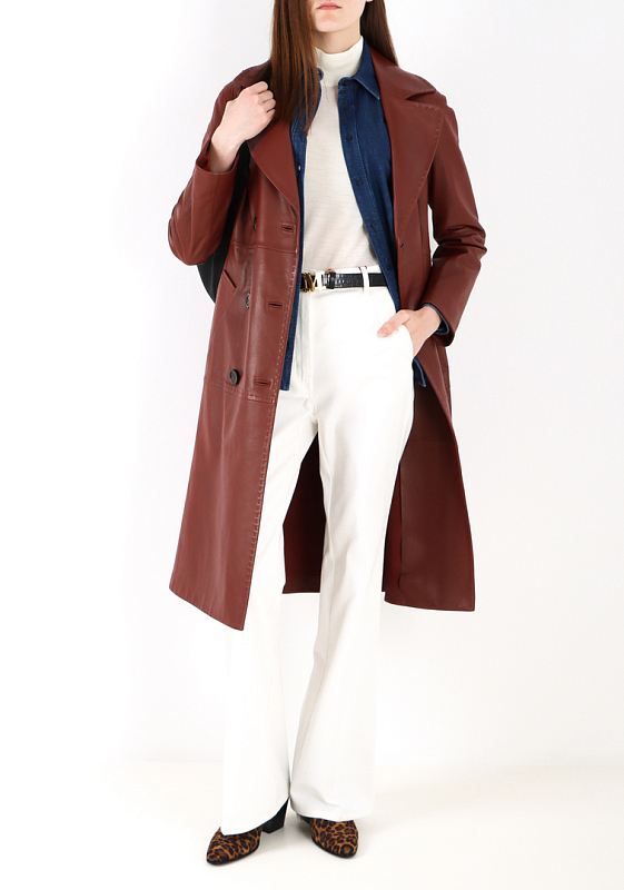 Max Mara тренч кожаный CAVALLO