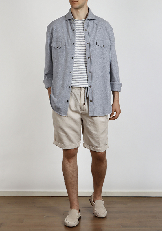 Brunello Cucinelli рубашка трикотажная M0T636666