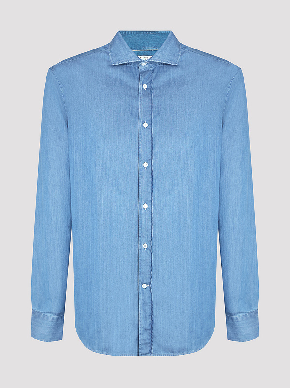 Brunello Cucinelli рубашка джинсовая MR6830627