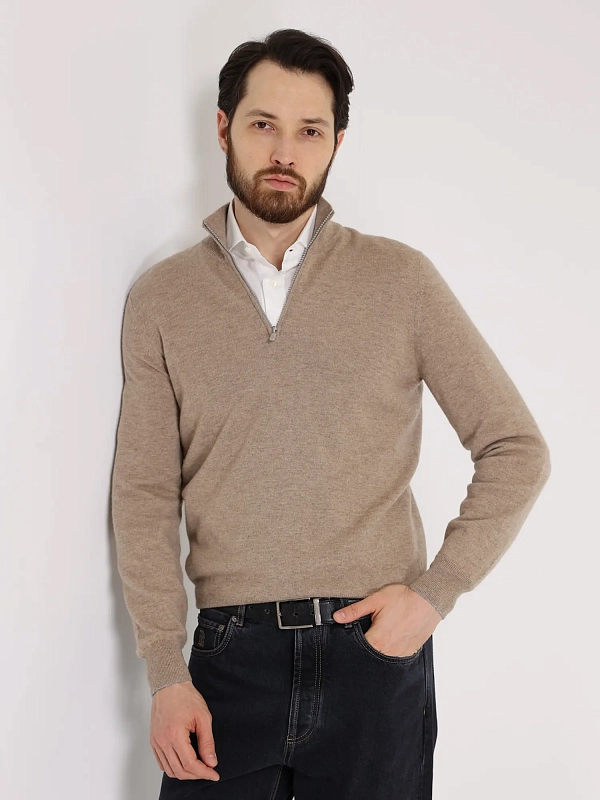 джемпер поло Brunello Cucinelli M2200B2212 цвет темно-бежевый