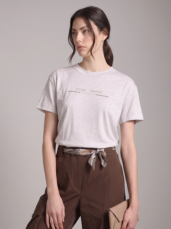 футболка Brunello Cucinelli MPA45BF610 цвет жемчужно-серый