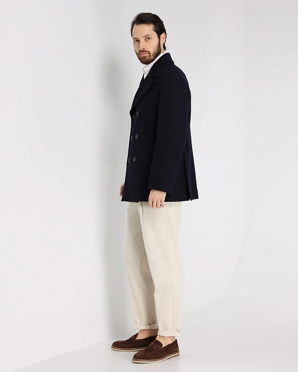 пальто короткое Brunello Cucinelli MY4287026 цвет темно-синий