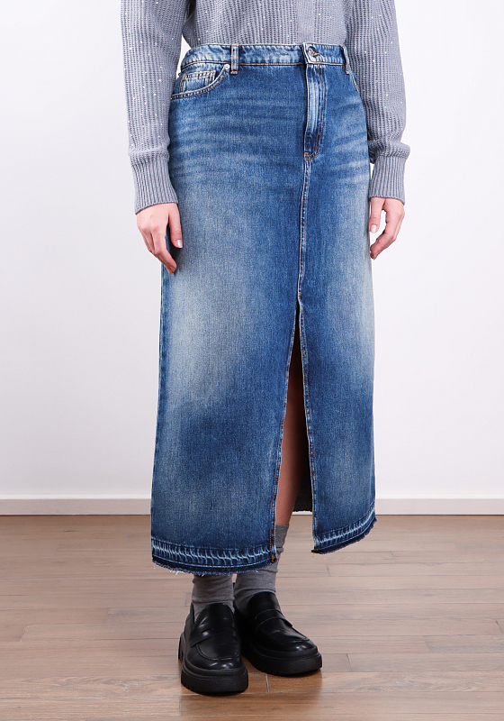 Marina Rinaldi юбка джинсовая CANARINO