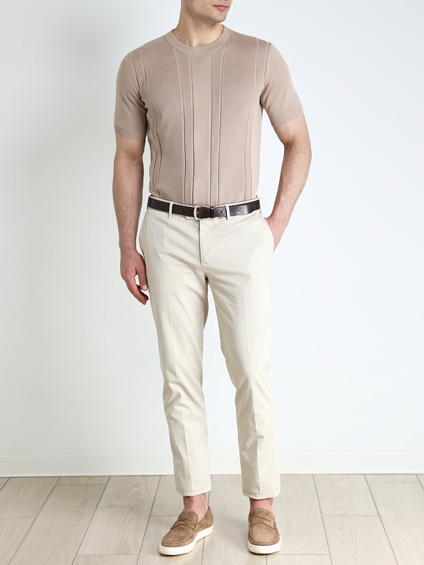 брюки Brunello Cucinelli M289LI1770 цвет лен