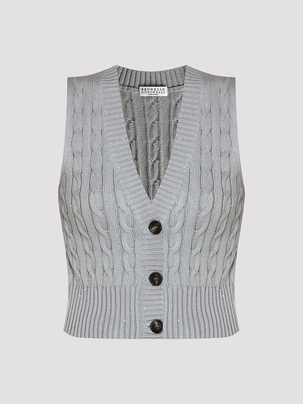 Brunello Cucinelli жилет трикотажный MDV797416
