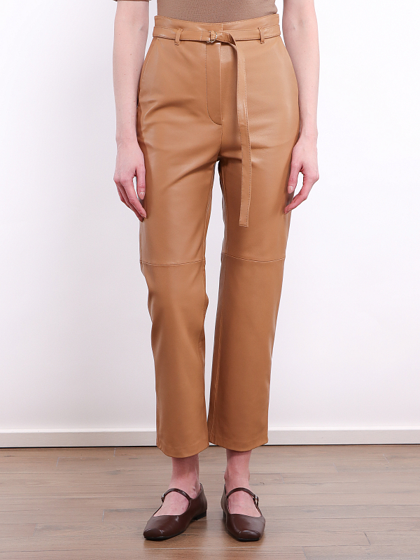 Max Mara брюки кожаные EBRIEN