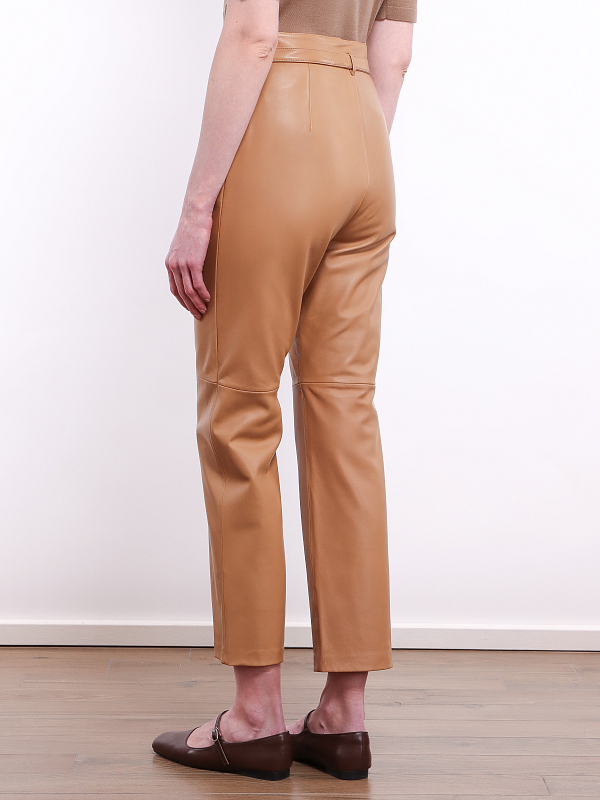 Max Mara брюки кожаные EBRIEN
