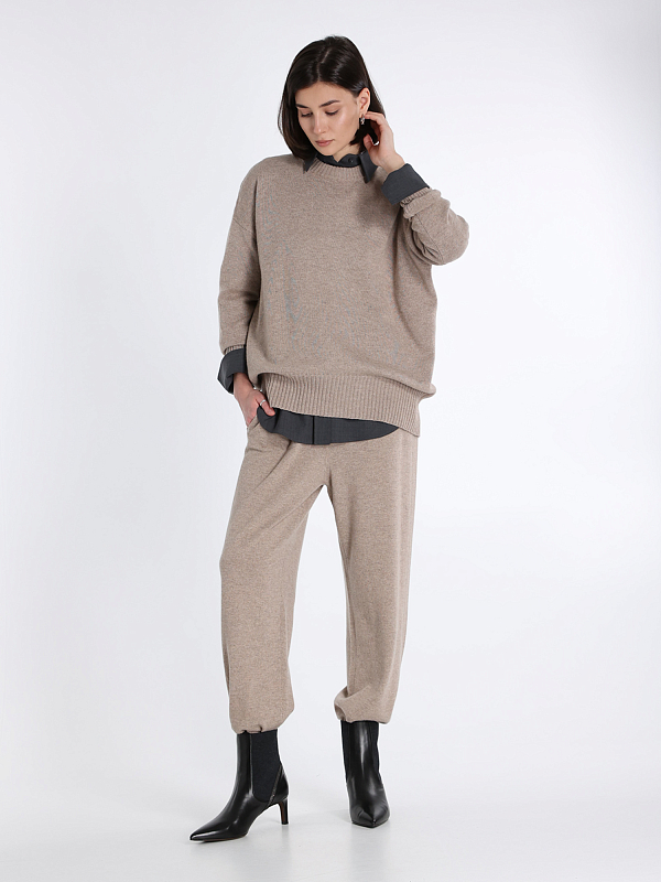 джемпер трикотажный Brunello Cucinelli M12723000 цвет бежевый