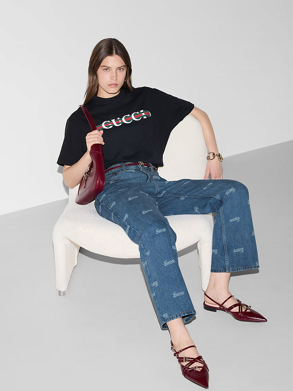 футболка Gucci 788093 цвет черный мульти