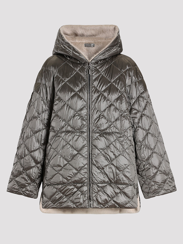 пуховик короткий Max Mara SPACEFE цвет серый