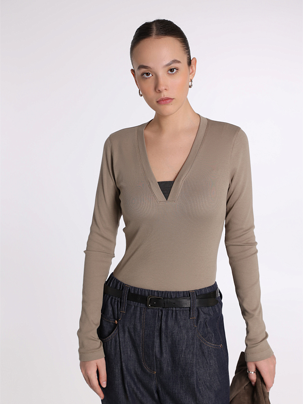 Brunello Cucinelli лонгслив M0TC8EL682