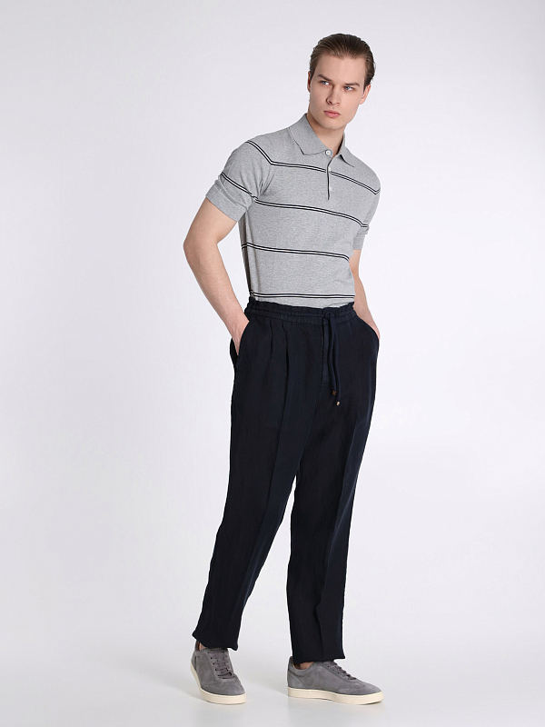 Brunello Cucinelli брюки на кулисе M243DE1710