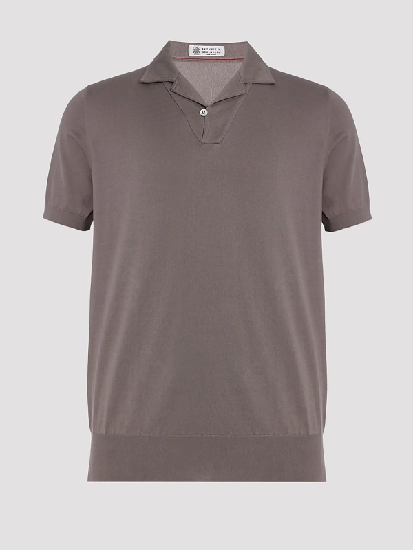 поло Brunello Cucinelli M29800185 цвет кофе с молоком