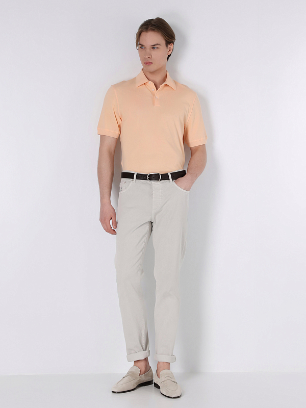 поло футболка Brunello Cucinelli ME8548116 цвет светло-оранжевый