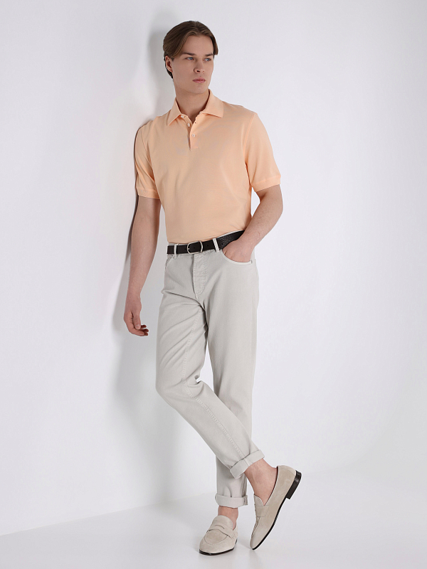 поло футболка Brunello Cucinelli ME8548116 цвет светло-оранжевый