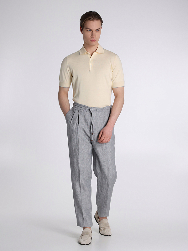 Brunello Cucinelli брюки на кулисе MH250E1710