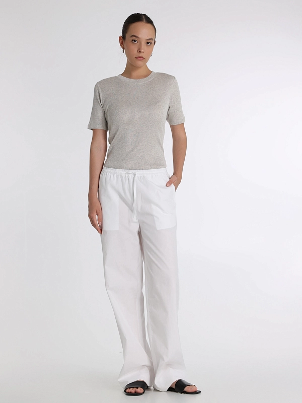 LOULOU STUDIO брюки SEROWHITE