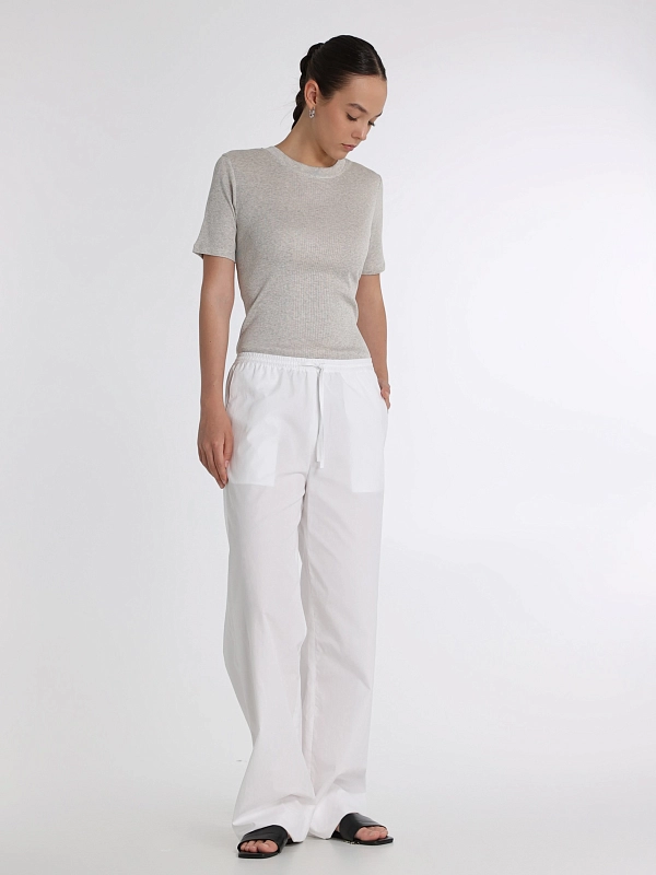 LOULOU STUDIO брюки SEROWHITE
