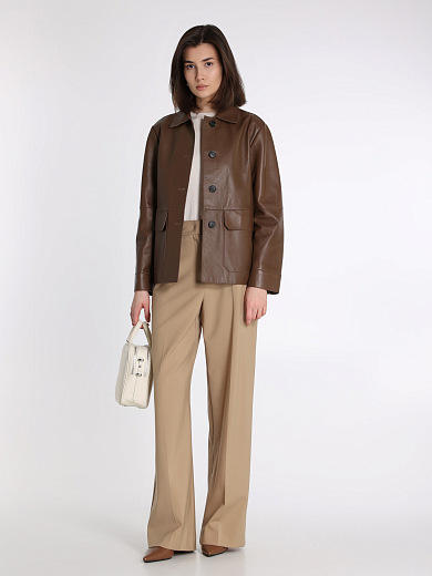 жакет кожаный Max Mara Weekend KAYA