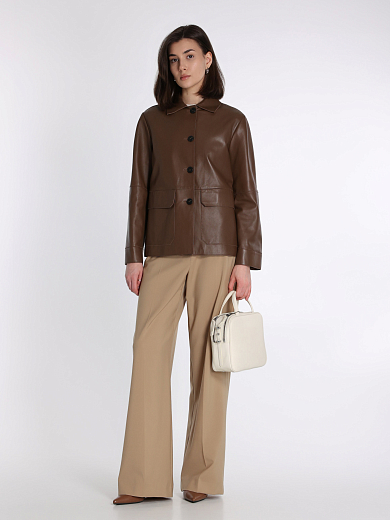 жакет кожаный Max Mara Weekend KAYA