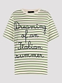 Max Mara Weekend футболка OLGA бело-зеленая полоска