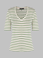 Max Mara Weekend футболка OPZIONE бело-зеленая полоска