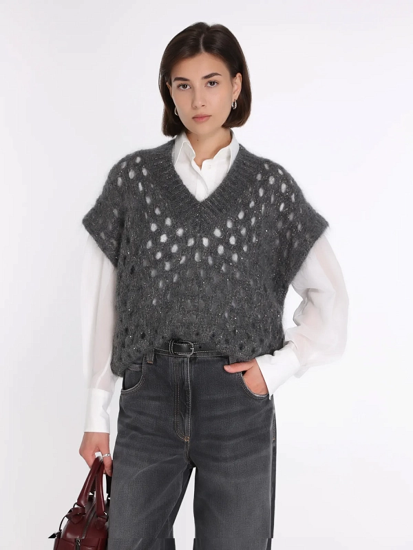 Brunello Cucinelli жилет трикотажный MNA326502