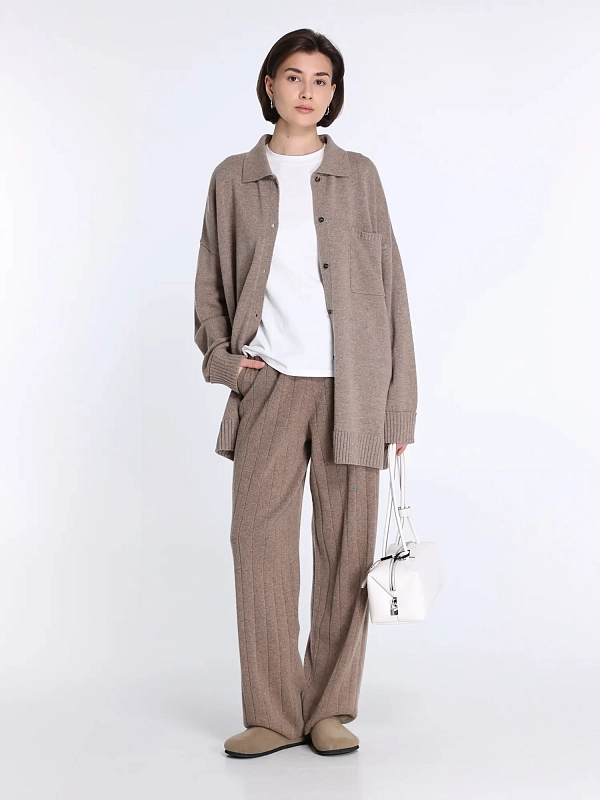 брюки трикотажные Max Mara JARDIN цвет кэмэл