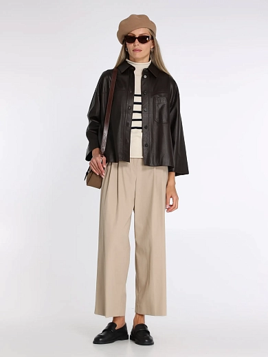 рубашка кожаная Max Mara Weekend STECCA