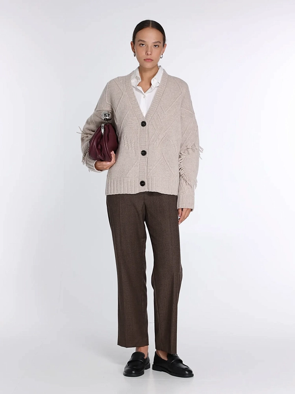 брюки Max Mara Weekend HATELEY цвет шоколадный
