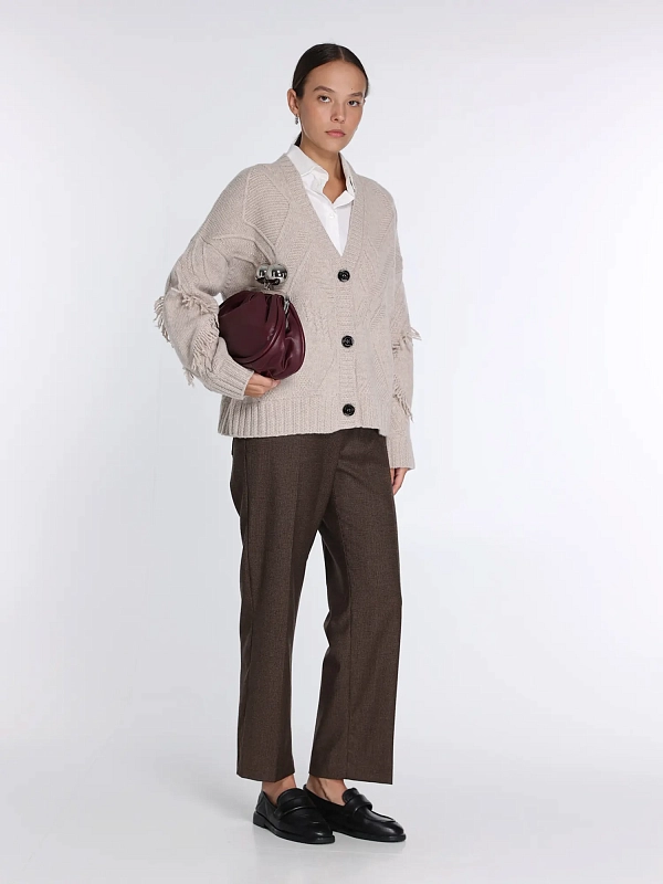 брюки Max Mara Weekend HATELEY цвет шоколадный