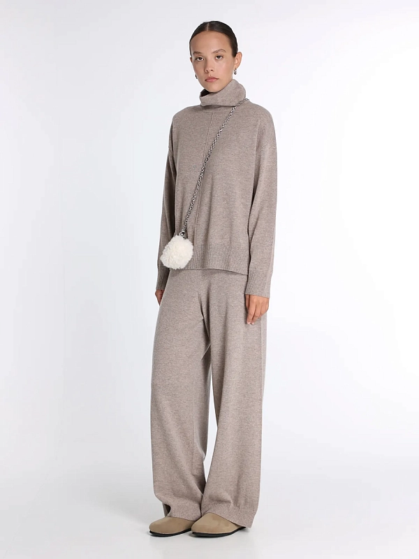 брюки трикотажные Max Mara Weekend JOSEF цвет ореховый