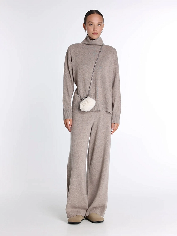 брюки трикотажные Max Mara Weekend JOSEF цвет ореховый