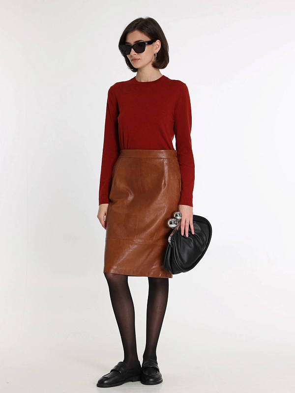 Max Mara Weekend юбка кожаная PAPAILE