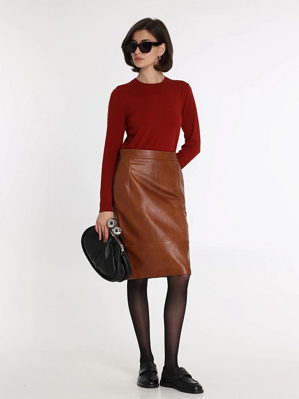 Max Mara Weekend юбка кожаная PAPAILE