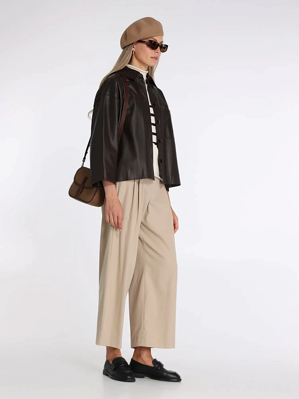 Max Mara Weekend рубашка кожаная STECCA