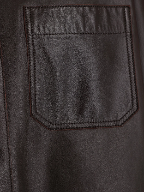 Max Mara Weekend рубашка кожаная STECCA