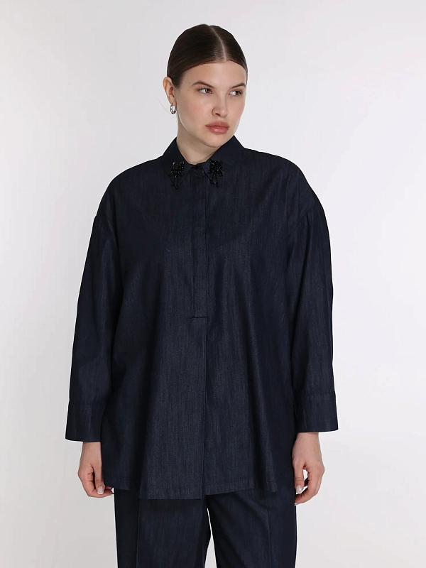 Marina Rinaldi рубашка джинсовая MRVABILE