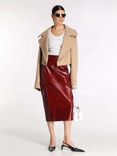 юбка кожаная Max Mara SPXCOMMA