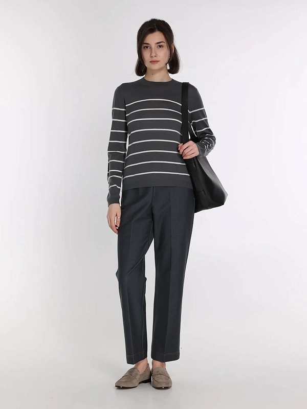 брюки Max Mara MMLCLORURO цвет темно-серый