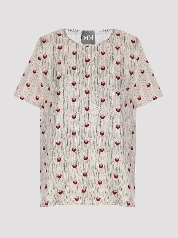 футболка Max Mara MMLOTRE цвет молочный,красный