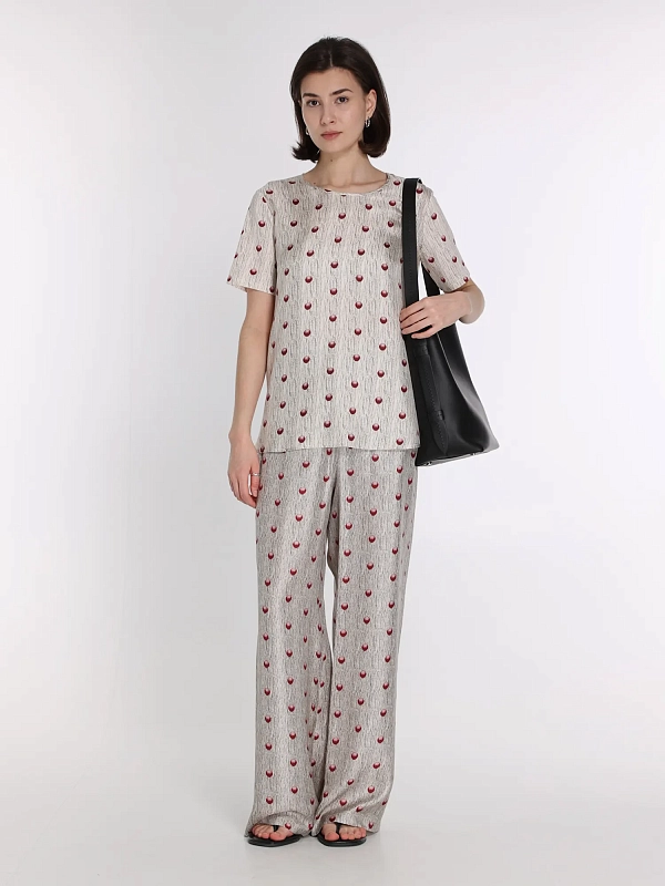 футболка Max Mara MMLOTRE цвет молочный,красный