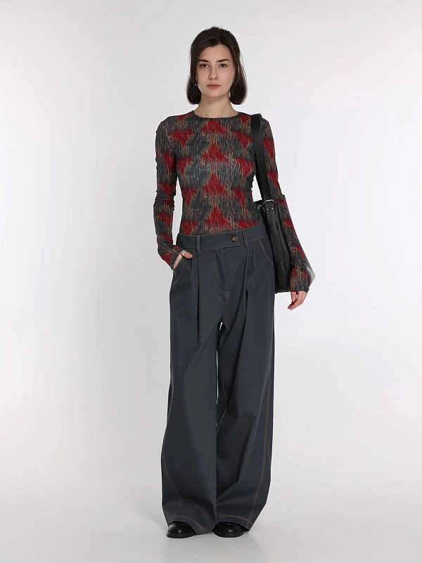 брюки Max Mara MMLSARTA цвет темно-серый