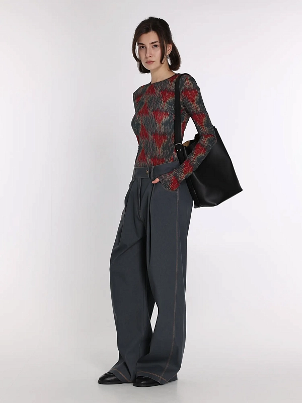 брюки Max Mara MMLSARTA цвет темно-серый